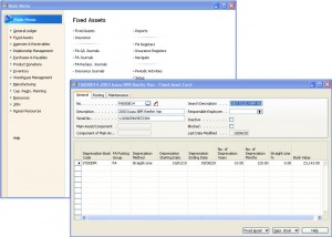 Fixed Assets in MS Dynamics NAV
