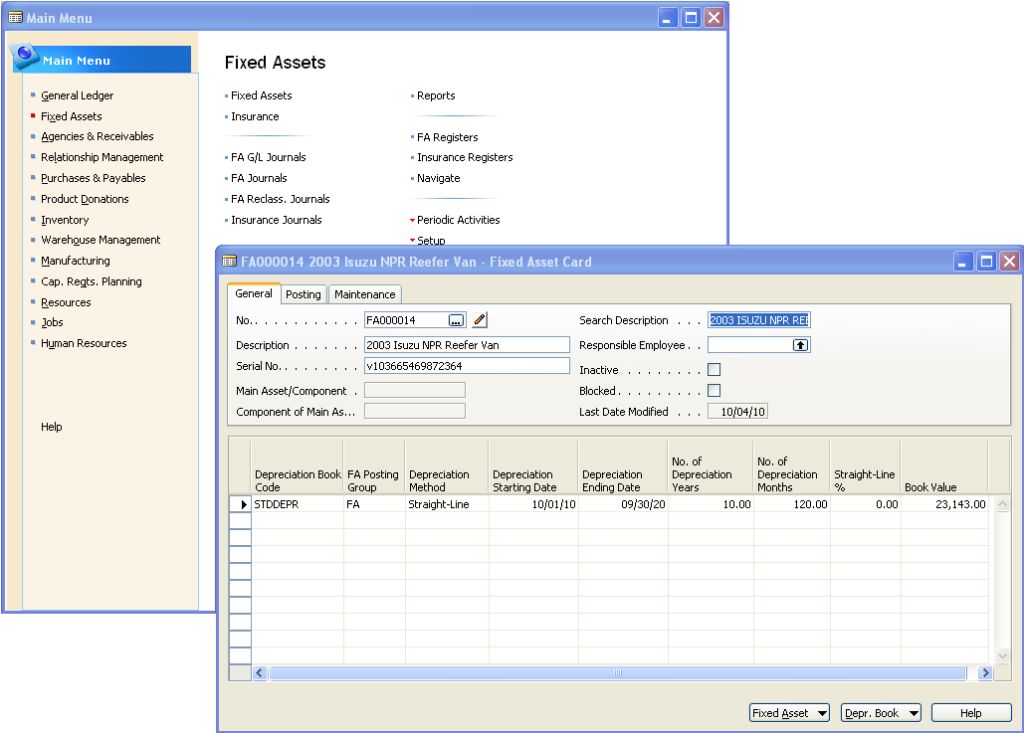fixed assets depreciation